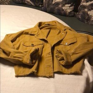 Size medium mustard jacket cropped